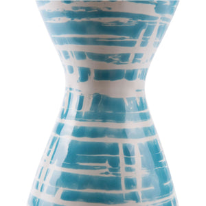 Zuo Washed Candle Holder Blue & White